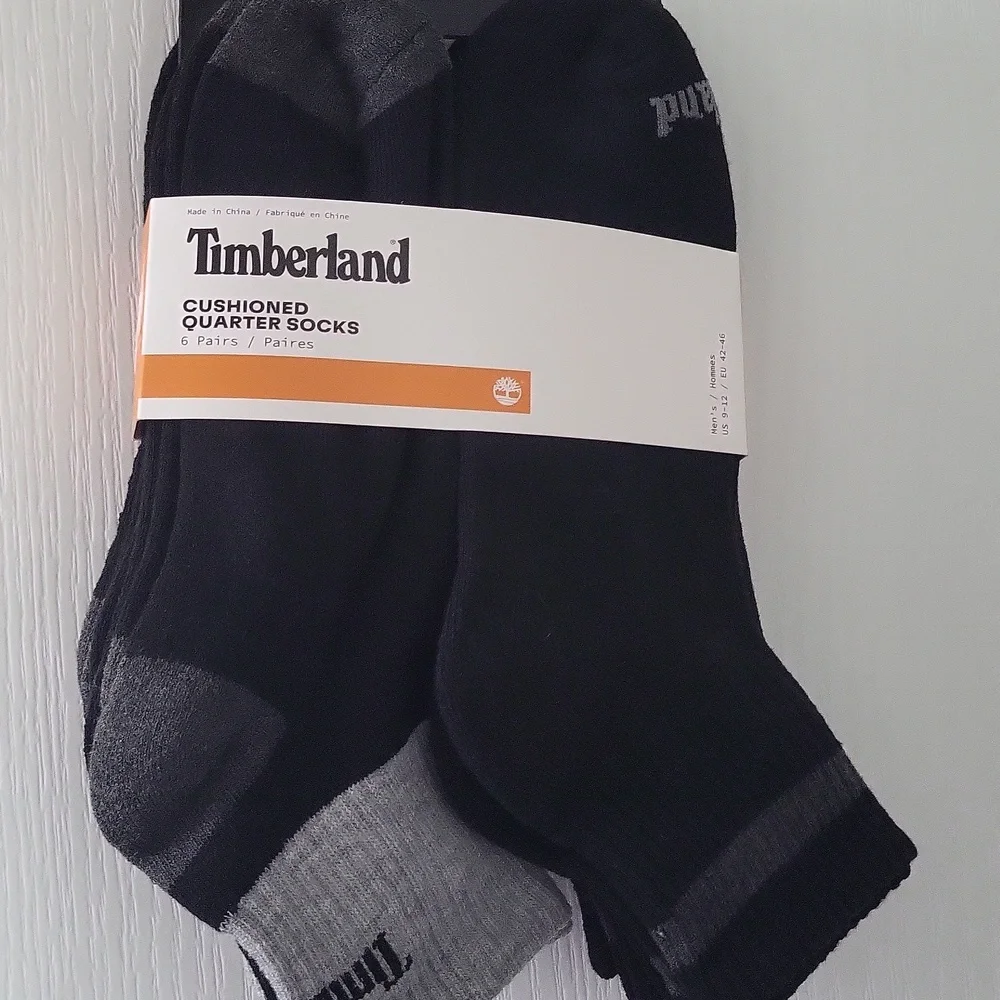 Timberland Cushioned Quarter Socks 6 Pairs - 9-12